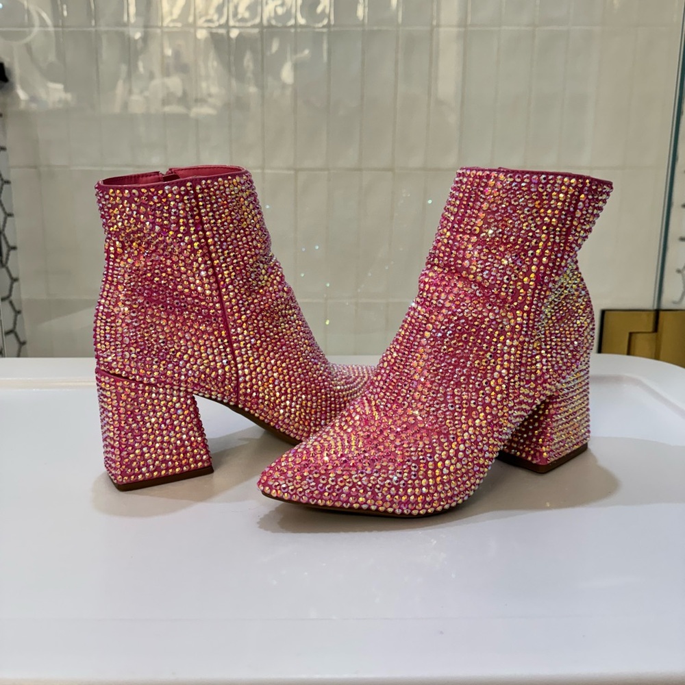 Pink Rhinestone Booties - Picture 4 of 6